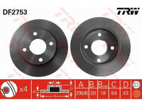 Disc frana Ford ESCORT Mk V (GAL) 1990-1992 #3 05649