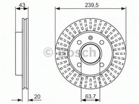 Disc frana FORD ESCORT Mk V (GAL), FORD ESCORT Mk V combi (GAL, AVL), FORD ESCORT Mk VI Cabriolet (ALL) - BOSCH 0 986 479 874