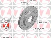 Disc frana FORD ESCORT Mk V (GAL), FORD ESCORT Mk V combi (GAL, AVL), FORD ESCORT Mk VI Cabriolet (ALL) - ZIMMERMANN 250.1328.52