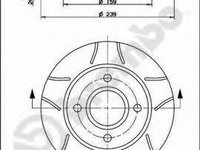 Disc frana FORD ESCORT Mk VI Cabriolet (ALL) (1992 - 1995) BREMBO 09.6727.77