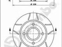 Disc frana FORD ESCORT VI GAL BREMBO 09.6727.77