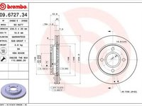 Disc frana FORD ESCORT VI limuzina GAL BREMBO 09672734