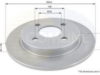 Disc frana FORD FIESTA limuzina (2010 - 2016) COMLINE ADC1207