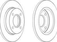 Disc frana FORD FIESTA Mk IV (JA_, JB_), MAZDA SOHO III (JASM, JBSM), FORD COURIER caroserie (J5_, J3_) - FERODO DDF845