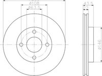 Disc frana FORD FIESTA V (JH, JD) (2001 - 2010) TEXTAR 92096203 piesa NOUA