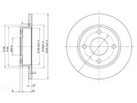 Disc frana FORD FIESTA V Van (2003 - 2020) DELPHI BG3055