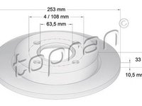 Disc frana FORD FIESTA VI TOPRAN 300293