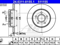 Disc frana FORD FOCUS C-MAX (2003 - 2007) ATE 24.0311-0155.1 piesa NOUA