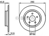 Disc frana FORD FOCUS C-MAX (2003 - 2007) BOSCH 0 986 479 B81 piesa NOUA