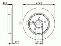 Disc frana FORD FOCUS C-MAX (2003 - 2007) BOSCH 0 986 479 S49 piesa NOUA