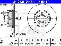 Disc frana FORD FOCUS C-MAX ATE 24012501171