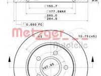 Disc frana FORD FOCUS C-MAX, FORD FOCUS II (DA_), FORD FOCUS II Station Wagon (DA_) - METZGER 14902 V