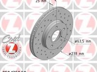 Disc frana FORD FOCUS C-MAX, VOLVO S40 II limuzina (MS), VOLVO V50 combi (MW) - ZIMMERMANN 250.1352.52