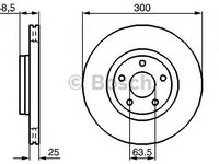 Disc frana FORD FOCUS C-MAX, VOLVO S40 II limuzina (MS), VOLVO V50 combi (MW) - BOSCH 0 986 479 171