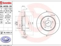 Disc frana FORD FOCUS II Cabriolet BREMBO 08A02921