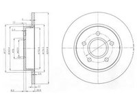 Disc frana FORD FOCUS II combi DA DELPHI BG3896C