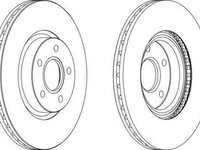 Disc frana FORD FOCUS II DA FERODO DDF1225-1