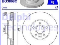 Disc frana FORD FOCUS II limuzina DA DELPHI BG3868C