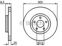 Disc frana FORD FOCUS III limuzina BOSCH 0986479171