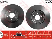 Disc frana FORD FOCUS III limuzina - OEM - TRW: DF4424 - Cod intern: W02292731 - LIVRARE DIN STOC in 24 ore!!!