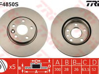 Disc frana FORD GALAXY (WA6) (2006 - 2015) TRW DF4850S