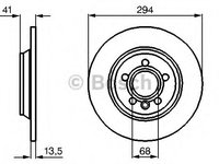 Disc frana FORD GALAXY (WGR) (1995 - 2006) BOSCH 0 986 478 569