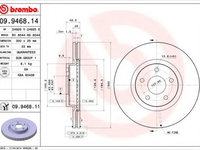 Disc frana FORD GRAND C-MAX Van (2010 - 2020) BREMBO 09.9468.11