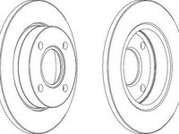 Disc frana FORD KA (RB) (1996 - 2008) FERODO DDF845 piesa NOUA