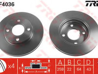 Disc frana FORD KA (RB_) (1996 - 2008) QWP WBD107