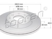 Disc frana FORD KA RU8 TOPRAN 304231