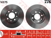 Disc frana FORD KA RU8 TRW DF4375 PieseDeTop