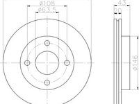 Disc frana FORD KA Van (RB) - OEM - MEYLE ORIGINAL GERMANY: 7155217017|715 521 7017 - W02144324 - LIVRARE DIN STOC in 24 ore!!!