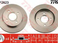 Disc frana FORD MONDEO   combi (BNP) (1993 - 1996) QWP WBD188