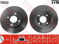 Disc frana FORD MONDEO   combi (BNP) - OEM - TRW: DF2622 - Cod intern: W02365952 - LIVRARE DIN STOC in 24 ore!!!