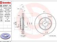 Disc frana FORD MONDEO   (GBP) (1993 - 1996) BREMBO 09.5707.14