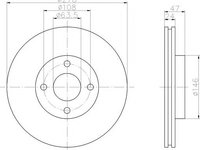 Disc frana FORD MONDEO (GBP), FORD MONDEO combi (BNP), FORD SCORPIO Mk II (GFR, GGR) - HELLA PAGID 8DD 355 104-641