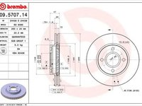 Disc frana FORD MONDEO I limuzina GBP BREMBO 09570714