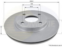 Disc frana FORD MONDEO II (BAP) (1996 - 2000) COMLINE ADC1202V piesa NOUA