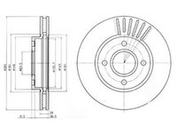 Disc frana FORD MONDEO II BAP DELPHI BG2699