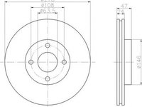 Disc frana FORD MONDEO II BAP HELLA 8DD355104641