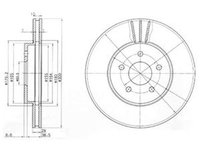 Disc frana FORD MONDEO III B5Y DELPHI BG3537