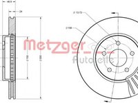 Disc frana FORD MONDEO III combi BWY METZGER 6110078