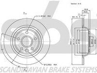 Disc frana FORD MONDEO IV limuzina BA7 sbs 1815312571