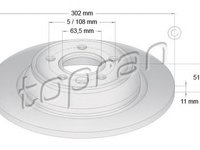 Disc frana FORD MONDEO IV limuzina BA7 TOPRAN 303969