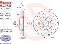 Disc frana FORD MONDEO IV Turnier (BA7) (2007 - 2016) BREMBO 09.A427.1X piesa NOUA