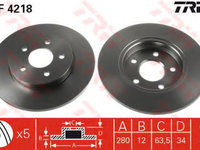 Disc frana FORD MONDEO Mk III (B5Y) (2000 - 2007) TRW DF4218