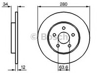 Disc frana FORD MONDEO Mk III combi (BWY) (2000 - 2007) BOSCH 0 986 479 068