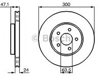 Disc frana FORD MONDEO Mk III combi (BWY) (2000 - 2007) BOSCH 0 986 479 B44