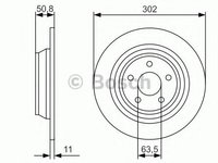 Disc frana FORD MONDEO V hatchback (2014 - 2016) Bosch 0 986 479 D37