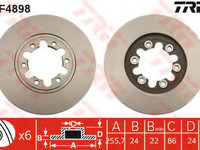 Disc frana FORD RANGER (ES, ET) (2005 - 2012) TRW DF4898